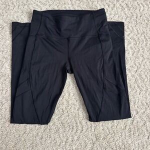 Lululemon Black Leggings with Mesh Designs